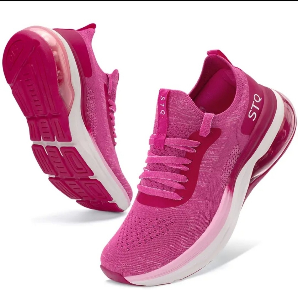 STQ Women Walking running Shoes Air-Cushion Sneakers  Memory Foam Arch-S…